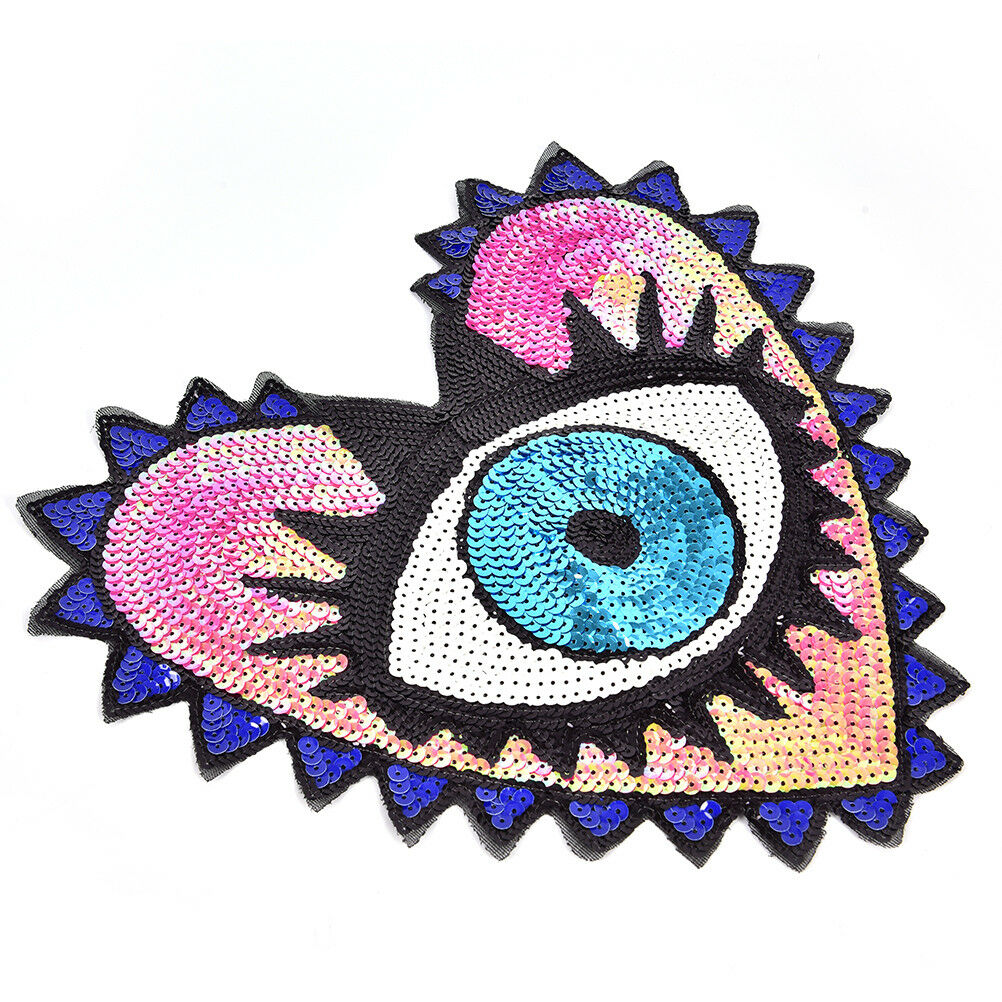 heart-shaped eye sequins embroidery clothing accessories applique flower .l8