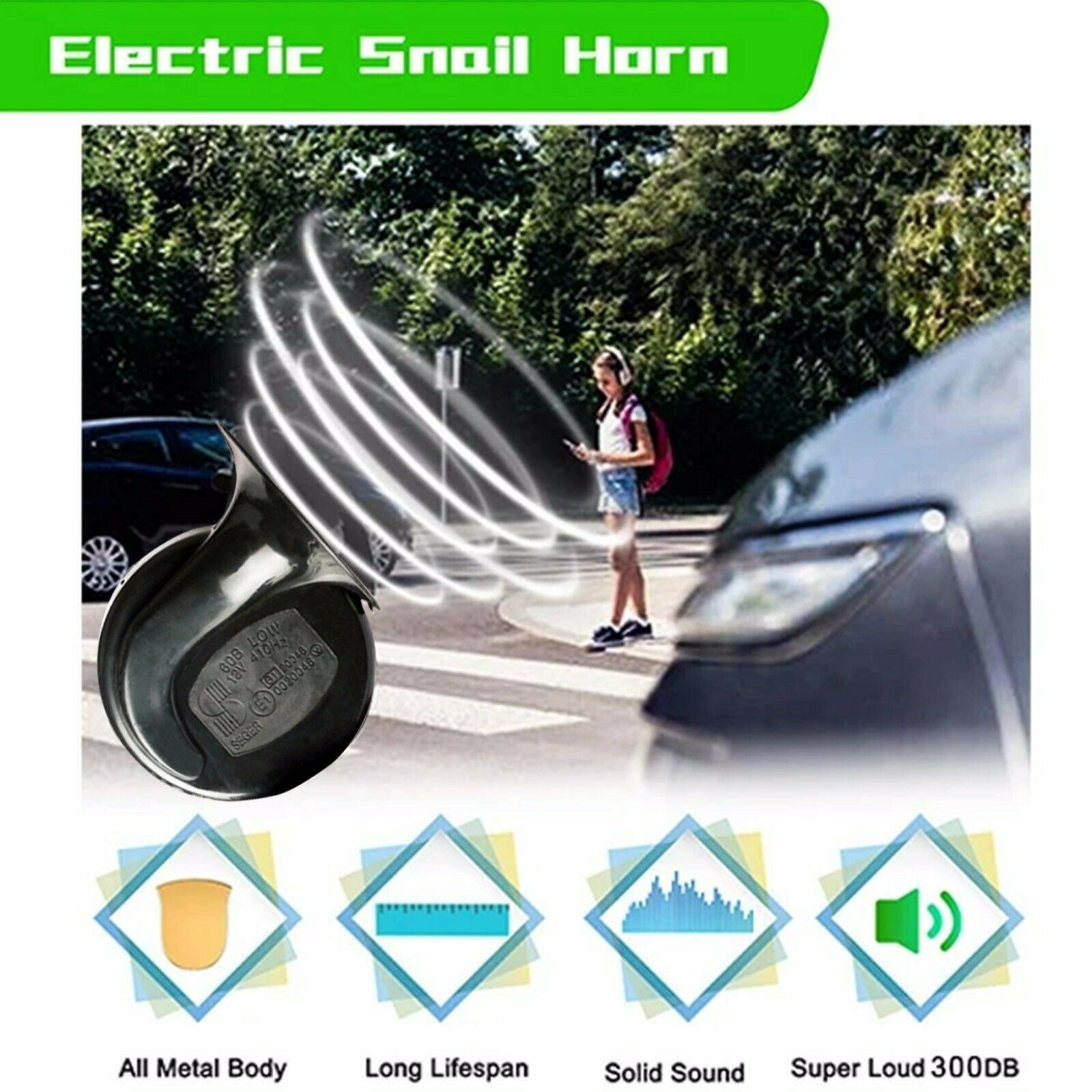 Super Loud Speaker Dual Trumpet Air Horn Compressor 12V Car Truck Train SUV Red
