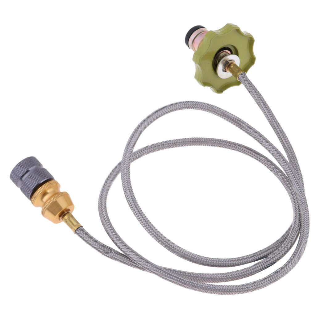 110cm Cooking Gas Tank Stove 12 in Hose Pipe Propane Refill Adapter Burner