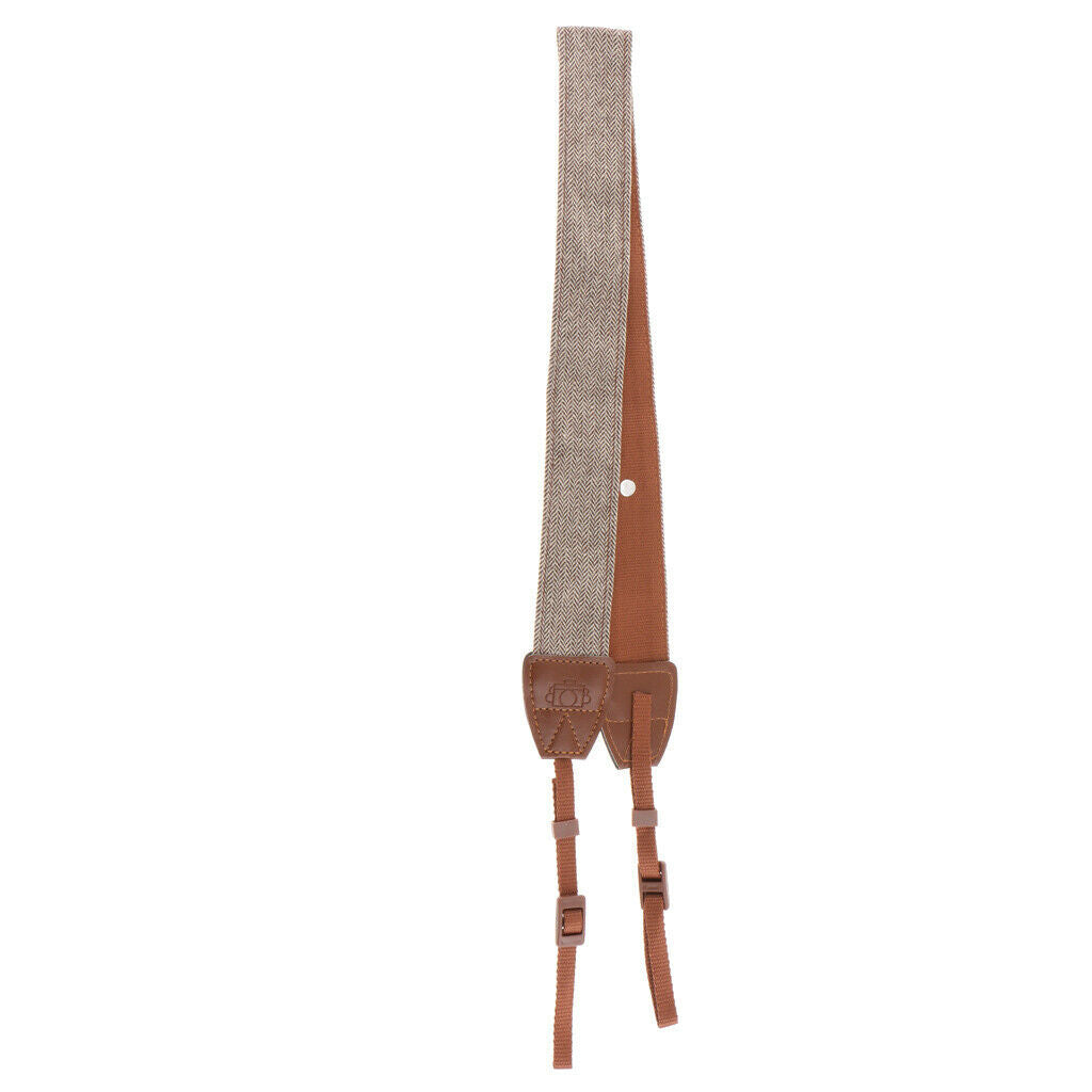 Single Shoulder Belt Strap Sling for Canon Sony Nikon SLR DSLR Cameras Brown