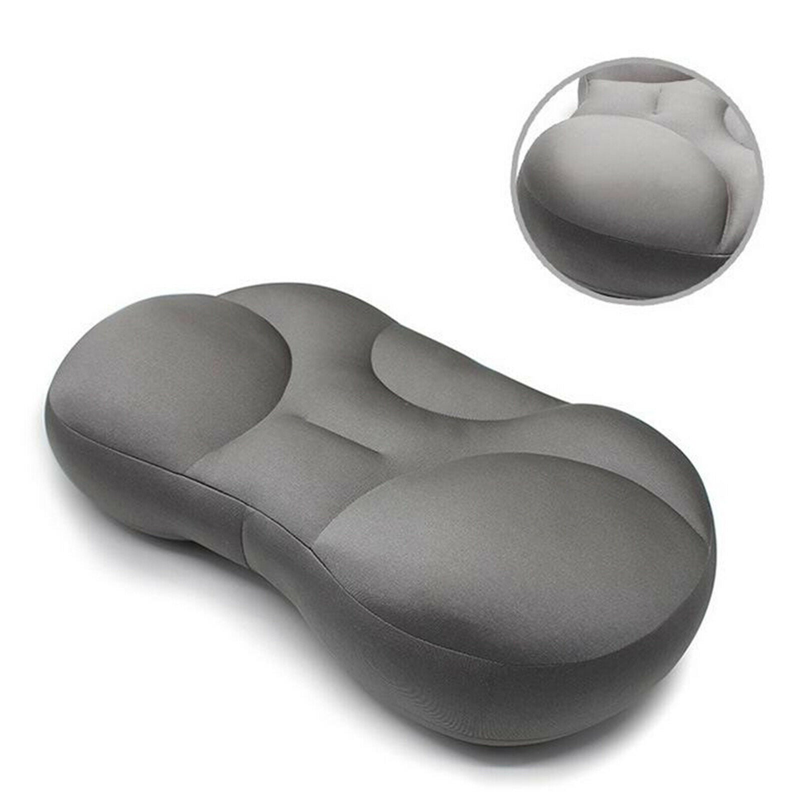 2X Sleep Pillow Baby Clouds Memory Pillow for Any Sleeping Position Dark Gray