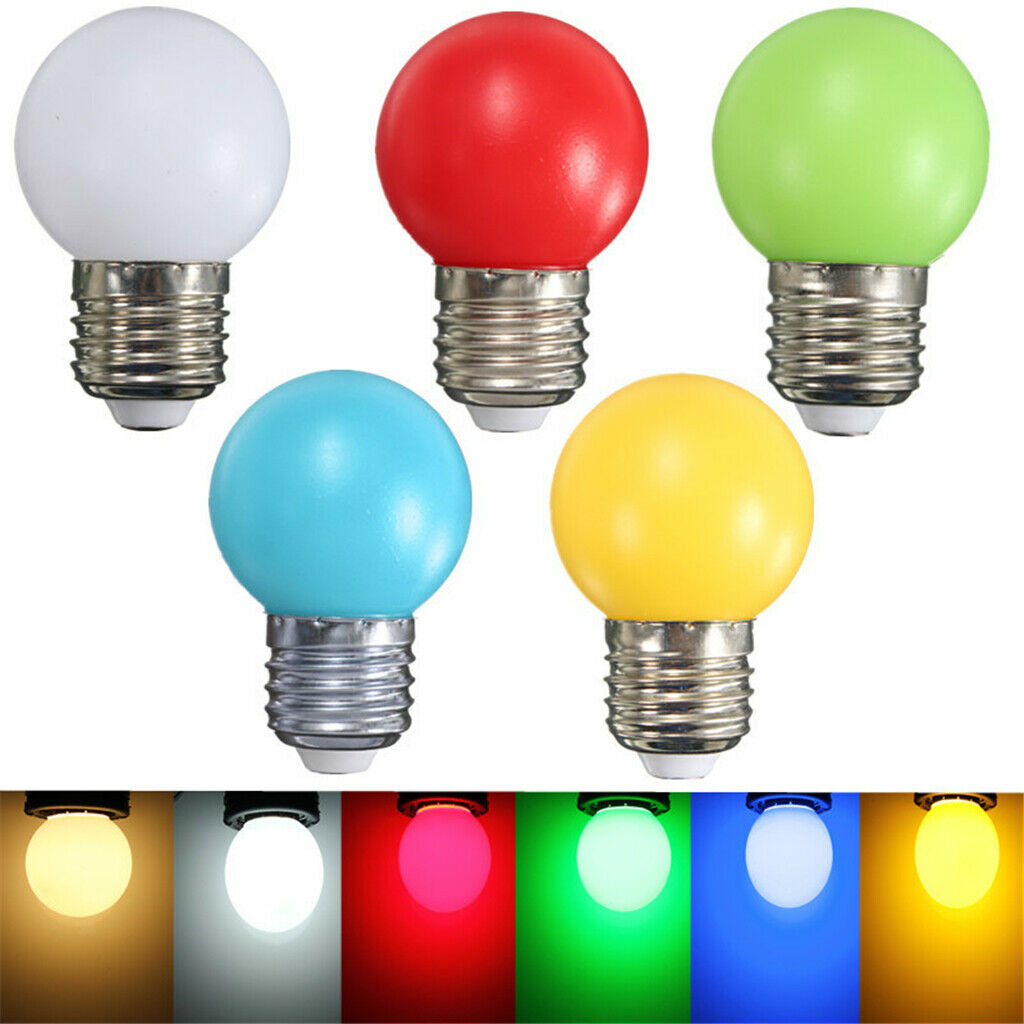 E27 Screw Base Golfball Lamps Coloured Light Bulbs For Home Party Christmas