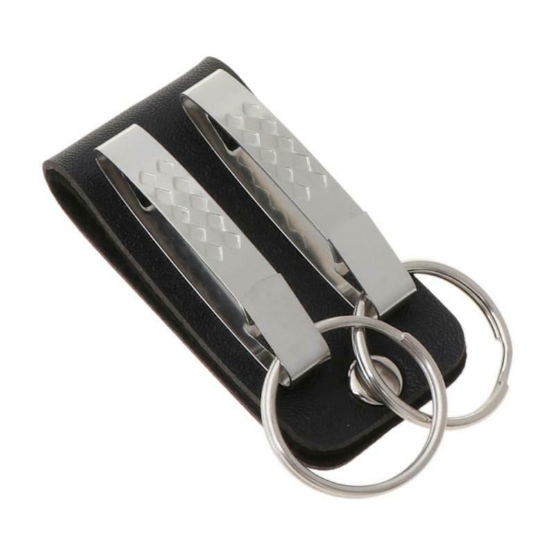 Men Leather Belt Loop Keychain Detachable Clips Belt Key Ring Key Holder Jewelry
