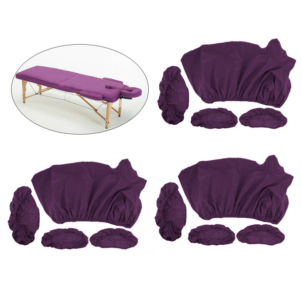 3Set Salon Acupuncture Massage Table Bed Fitted Sheets Face Cradle Pillow Cover