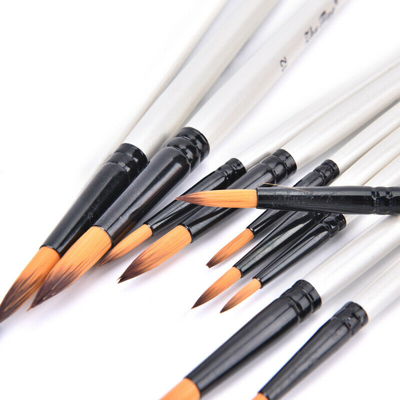 12Pcs/Set Artist Paint Brushes for Acrylic Watercolor Oil Painting Art Craft  DF