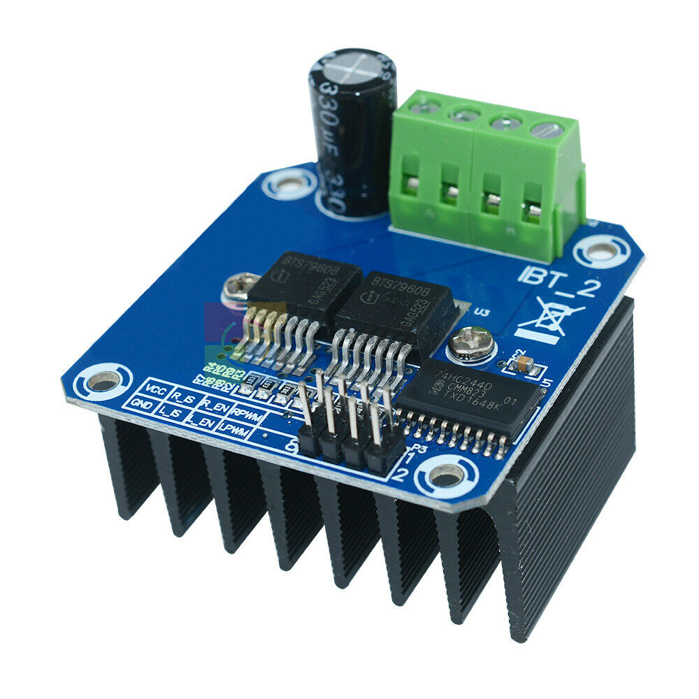 Double BTS7960B DC Stepper Motor Driver H-Bridge PWM  43A For Arduino Smart Car