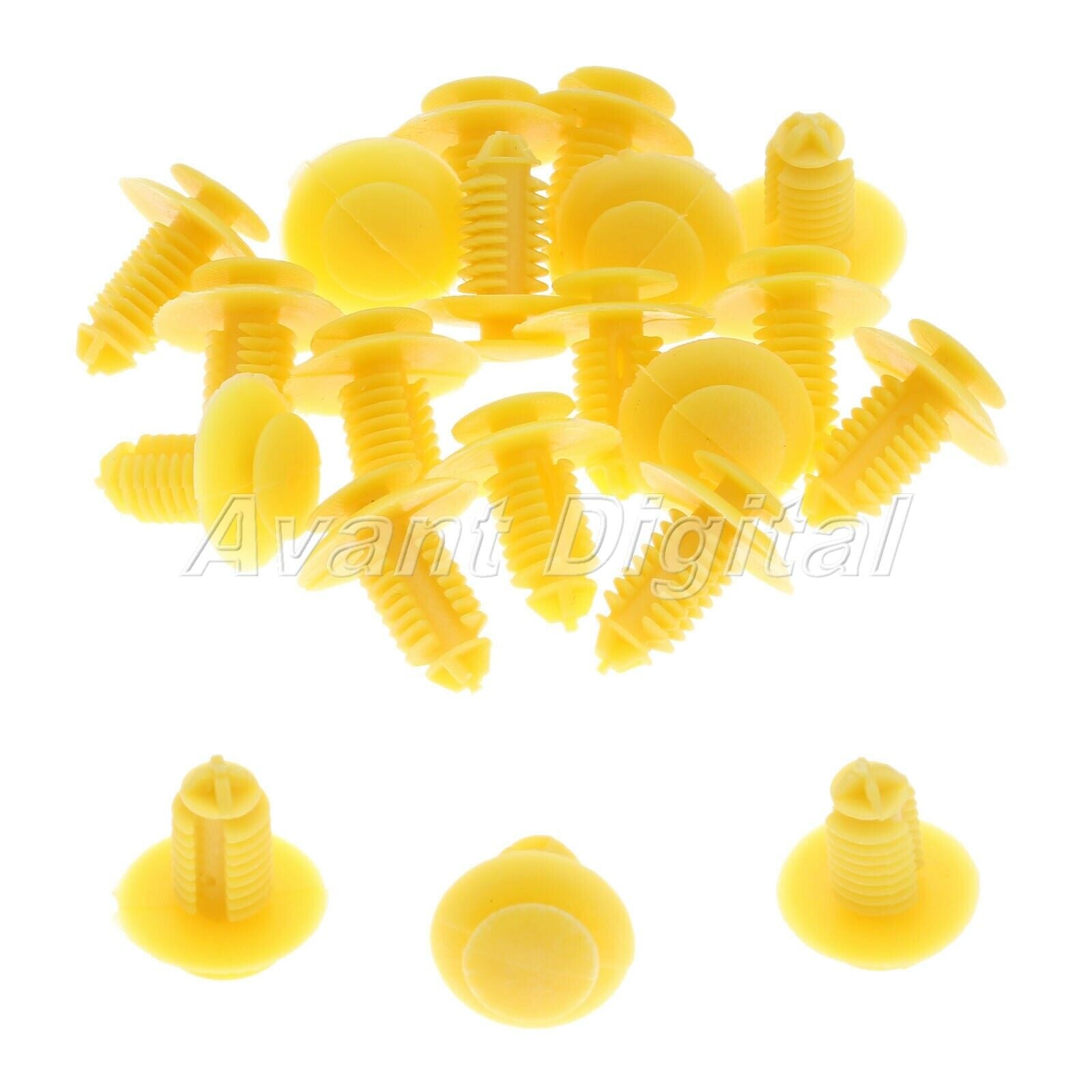 20 x Yellow Clips Fastener Fender Rivets EKM100270 23mm Fits for Rover 75 Models