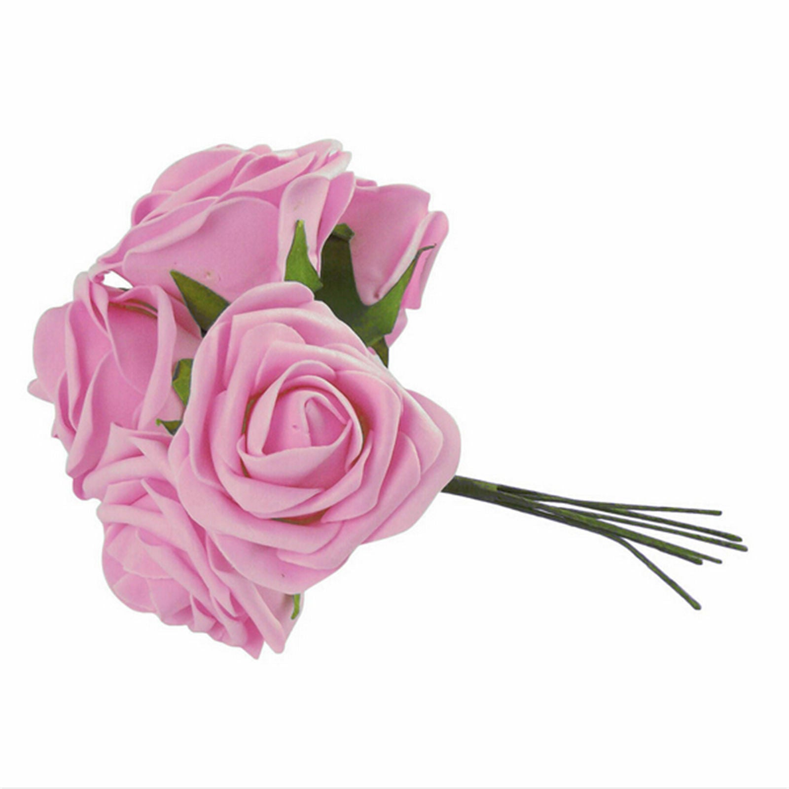 10x Colorfast Artificial Foam Roses Wedding Garden Home Bedroom Decor Pink