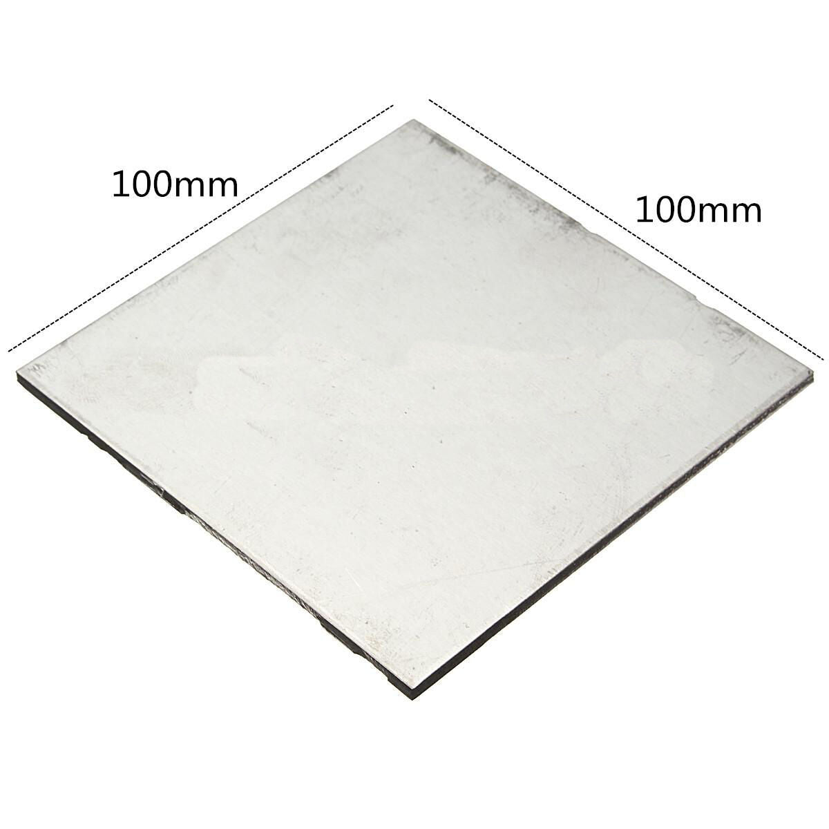 Sliver Titanium Ti Metal TA4/Gr5 Grade 5 Titan Plate Sheet 3mm x 100mm x 100mm