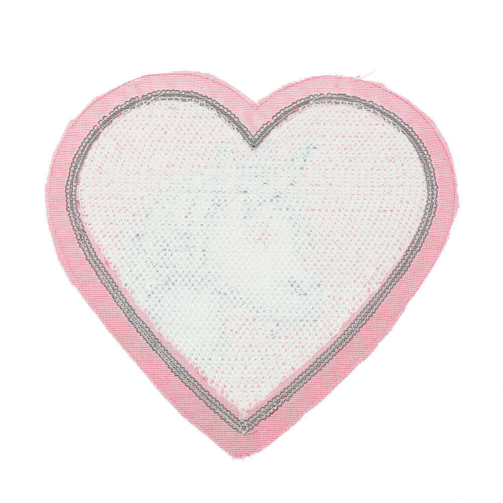 Heart Reversible Sequin Sew On Patches for DIY Clothes Patch Appliqu.l8