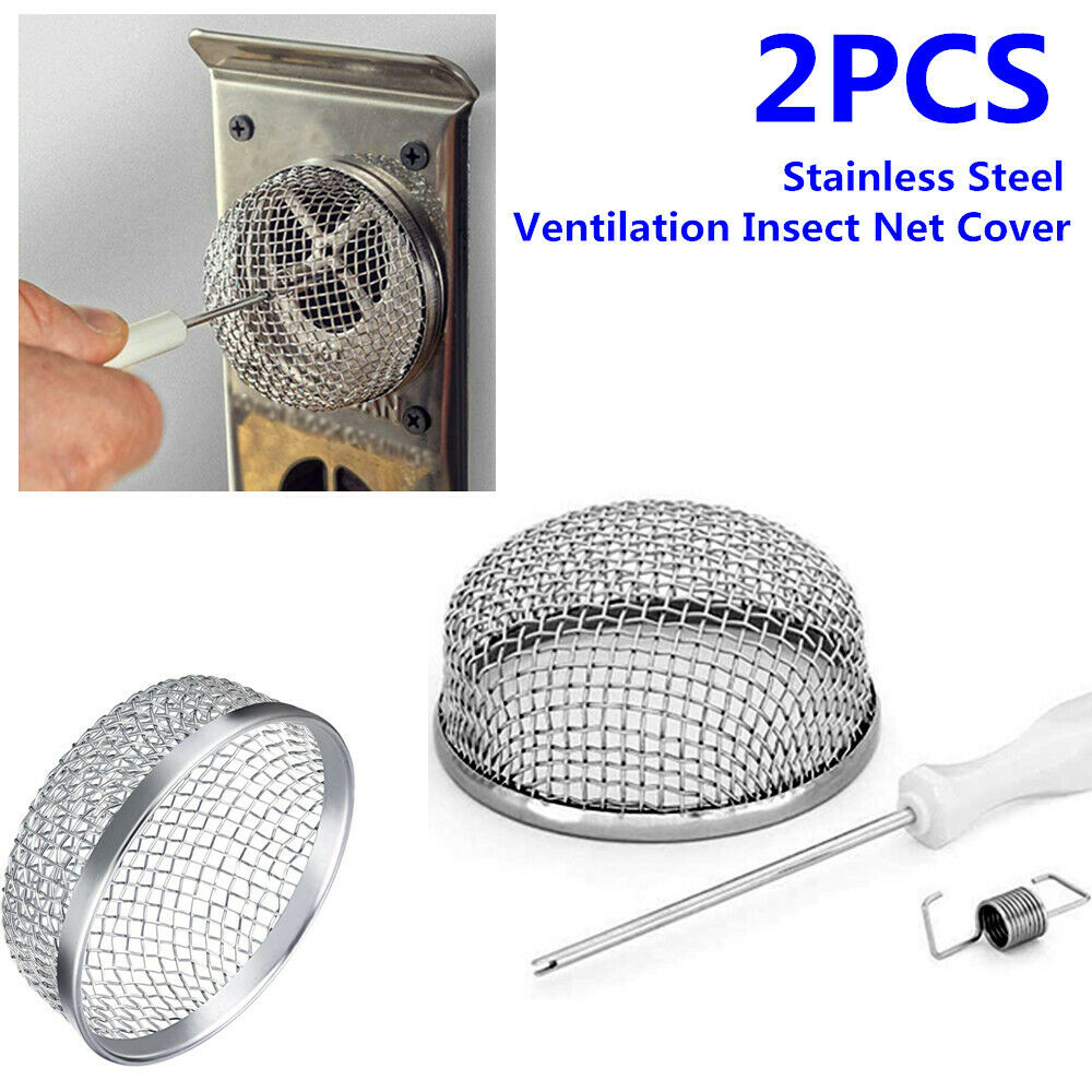 2PCS Stainless Steel Ventilation Insect Net Cover with Installation Tool for RV