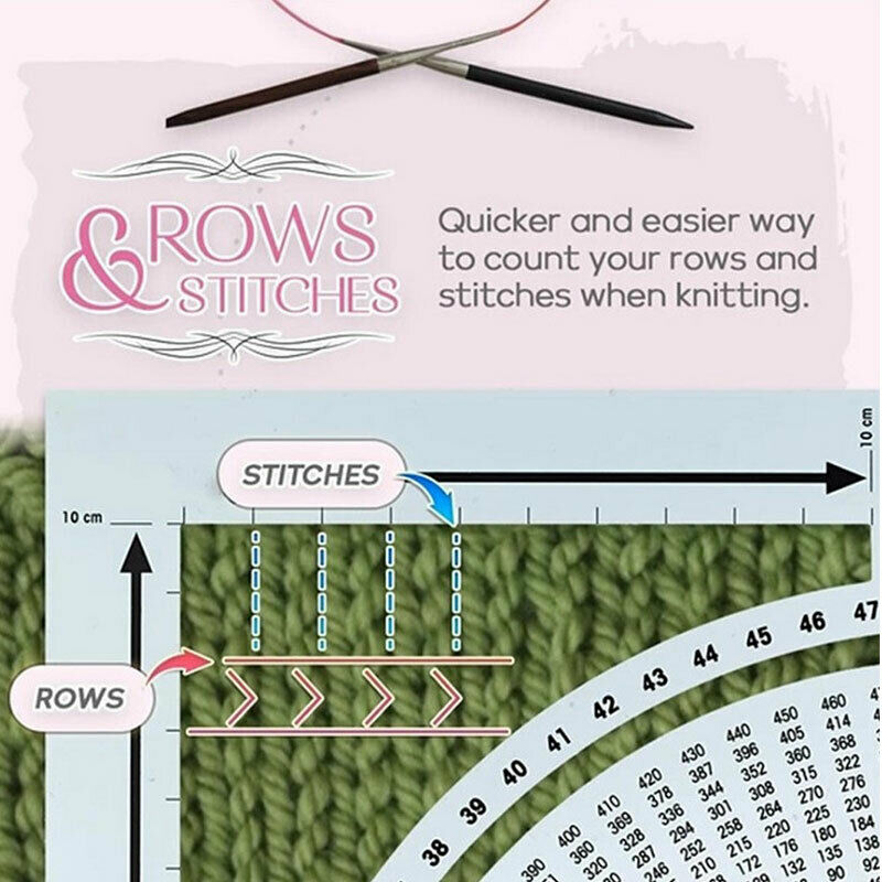 Knitting Gauge Converter Knit Counter Weaving Ruler Density Ruler For KnittiBDD
