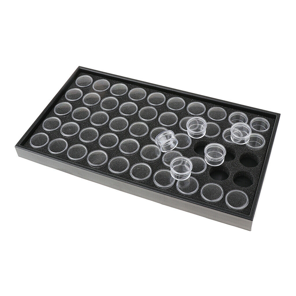50 Slots Small Empty Storage Box Nail Art Rhinestone Jewelry Powder Display