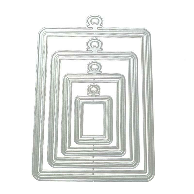 Rectangle Photo Frame Metal Cutting Dies Stencil DIY Scrapbooking Album Template