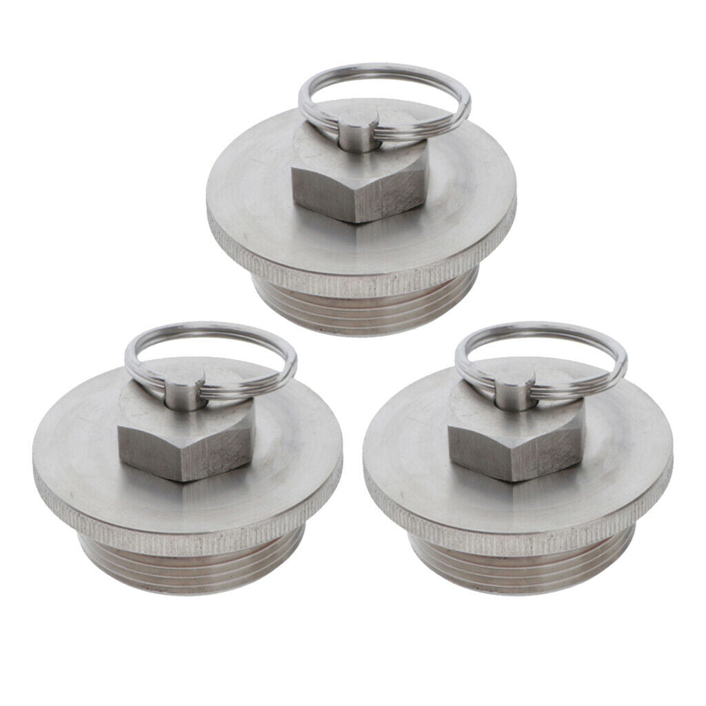 3pcs Stainless Steel Beer Keg Lid Beer Growler Keg Lid with Relief Valve