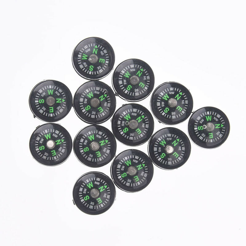 12pcs 15mm mini compasses portable handheld outdoor emergency survival com.l8