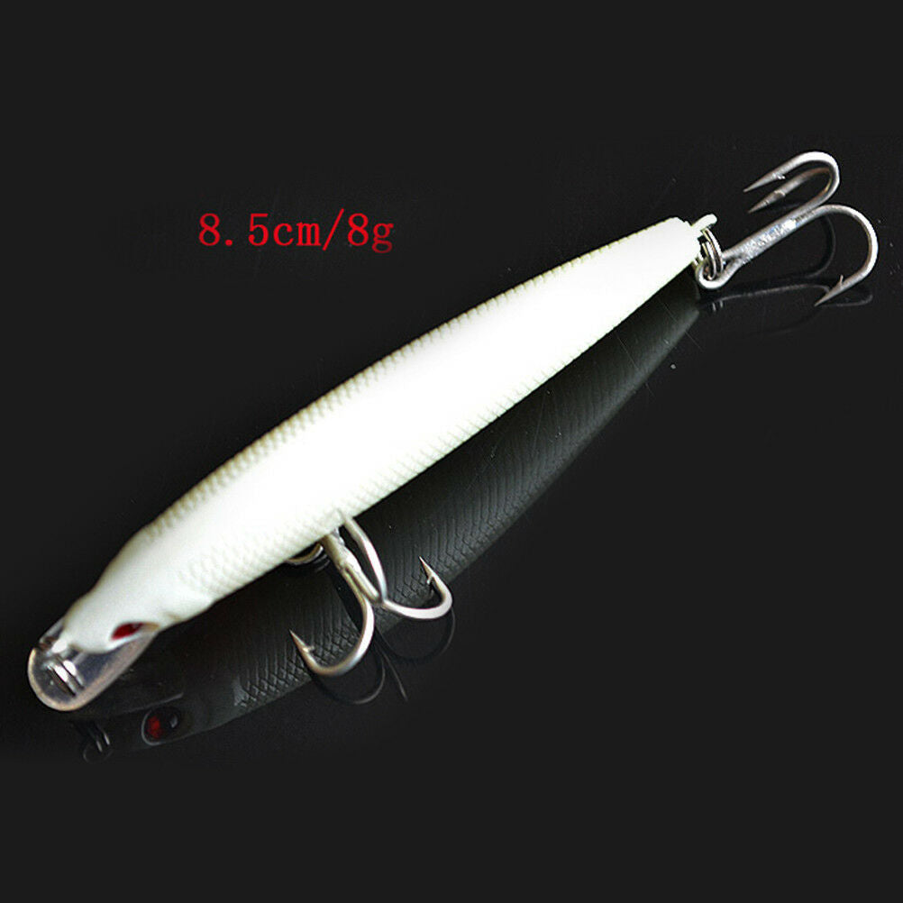 Fishing Lure Bait Kit Luminous VIBper Crank Minnow Pencil Glow Lures 5X L JB BU
