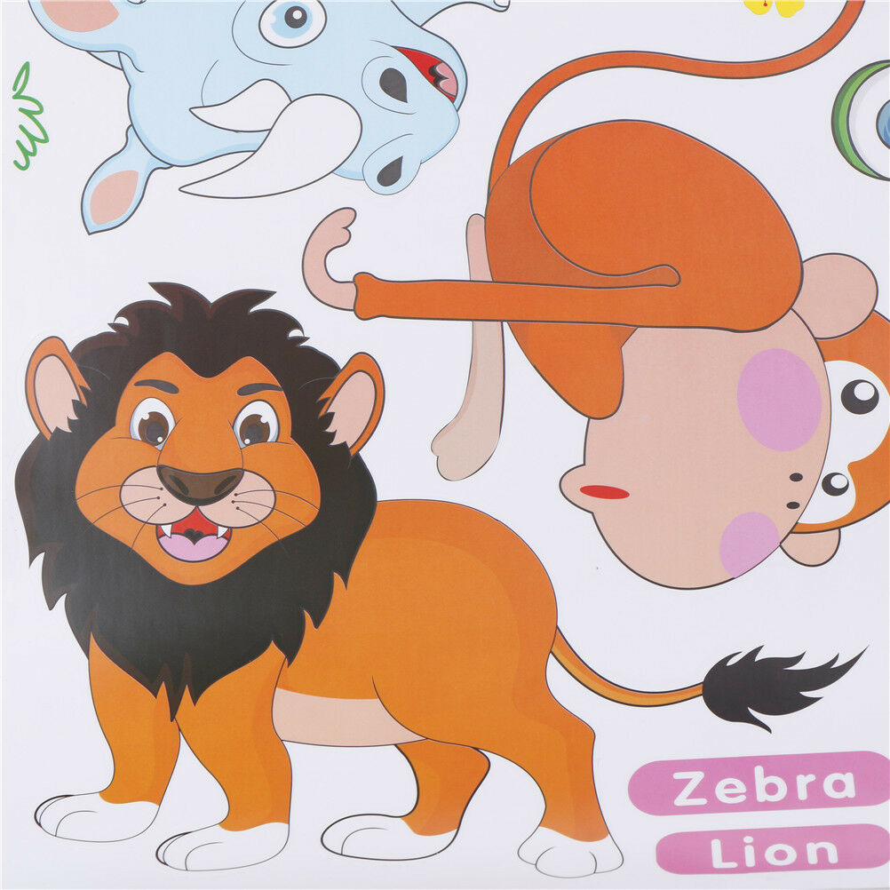 jungle animals wall stickers for kids rooms decor poster wall decals removabl SJ