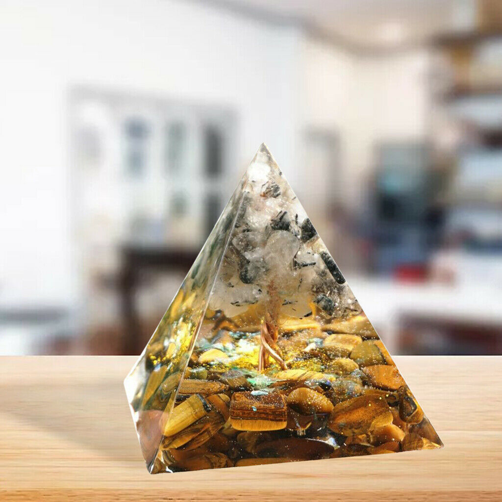 6cm Crystal Pyramid Ornament Moonstone Relieve Irritability Relax Mood