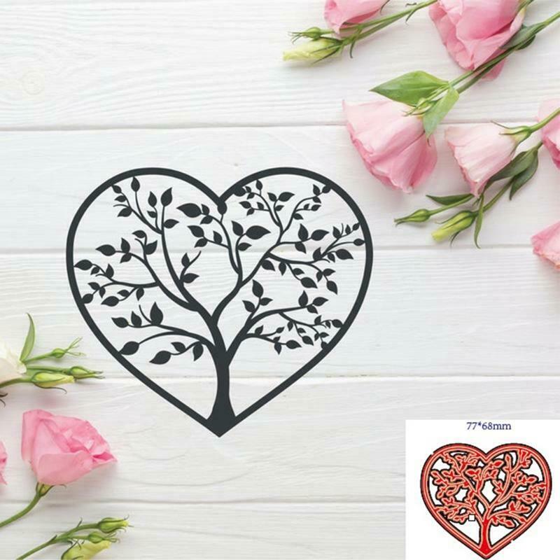 Love Metal Cutting Die Template Creative Small Tree Metal Die Cutter Stencil