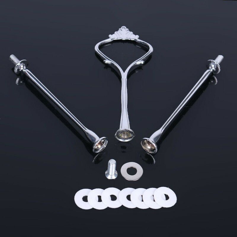 Stainless 3Tier Steel Round Cupcake Stand Wedding Birthday Cake Display Tower US