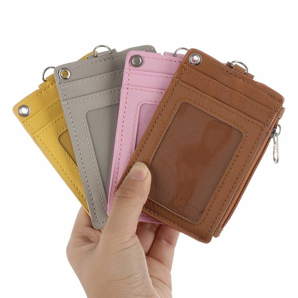 Business Bus Cards Cover Office Work Wallet Coin Purse ID Card Holder Keychain