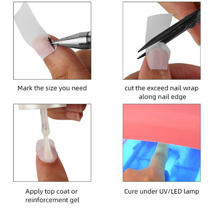 3cm*100cm Adhesive Silk Nail Wrap Extension Nails Repair Self Stickers Tape Tt