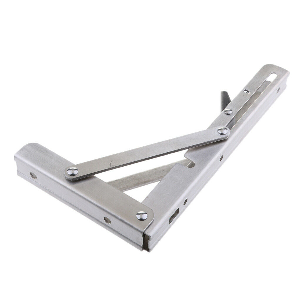Lightweight 304 Stainless Steel Folding Boat Bench Shelf Table Bracket 8in