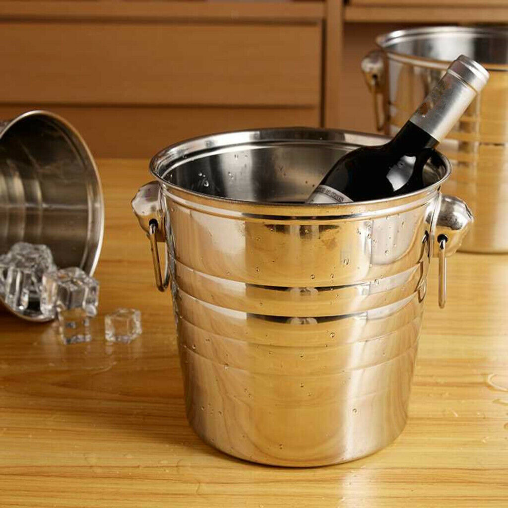 Champagne Ice Bucket Stainless Steel Beer Wine Drinks Cooler Party L