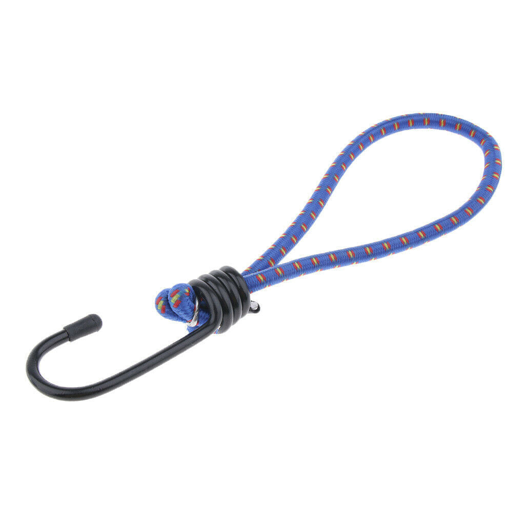 2X 5 Pcs Bungee Hook Tie - Tarpaulin Elastic Stretch Cord Straps with Hook 6mm