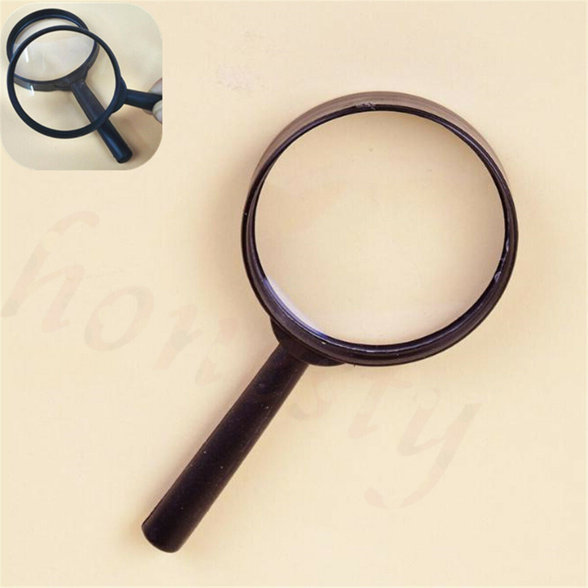2Pcs Magnifier 60mm Handheld 5X Magnifying Glass Handheld Low Vision Reading