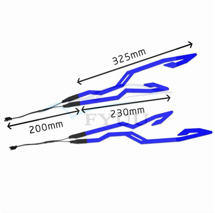 4Pcs 3 Generation  EL Strip Flashing DIY Helmet Led Strip Rechargeable Part