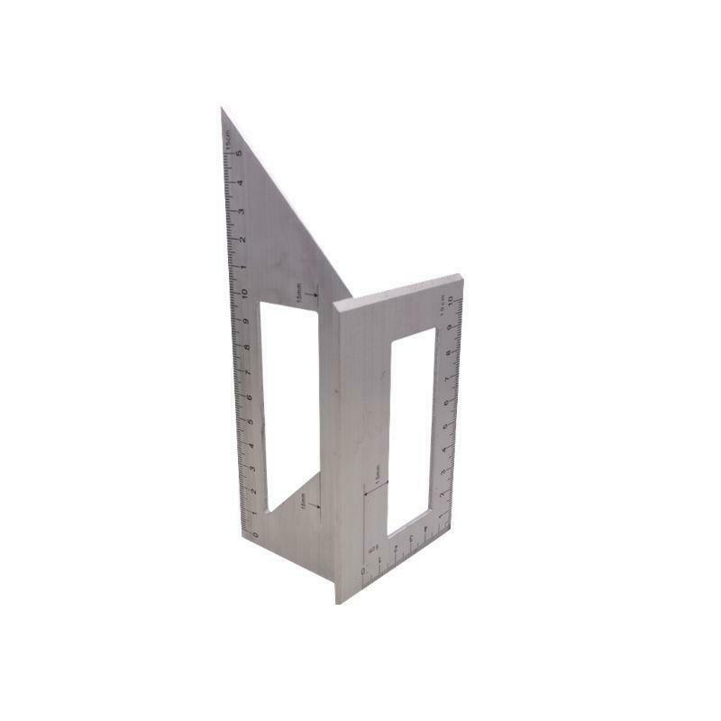 Aluminum Alloy Wooden Square Multifunction Ruler 45 90 Degree Gauge Woodworking