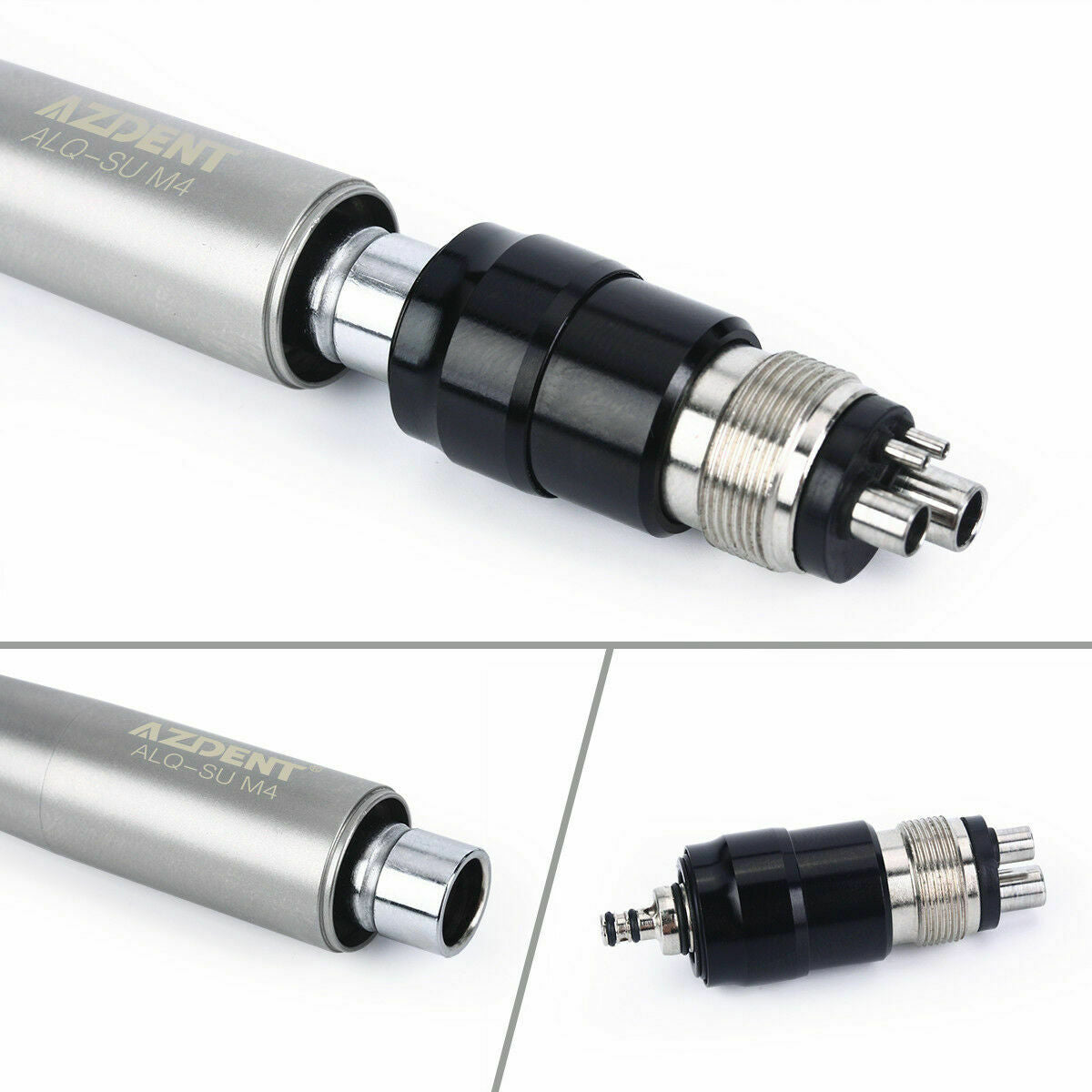 2 X Dental Self-Generator LED High Speed Handpiece Quick Coupler 4Spray 4H
