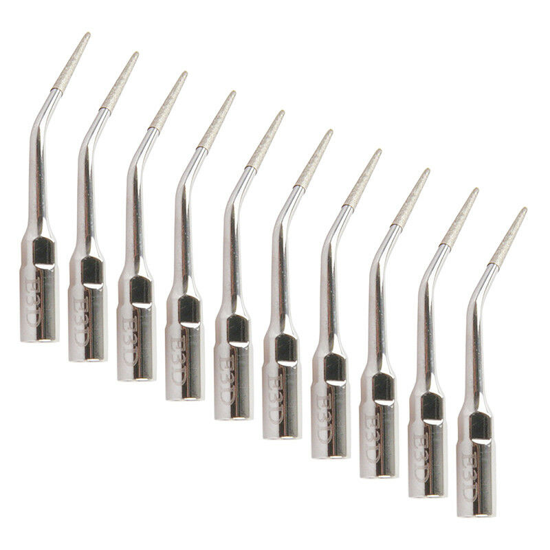 10 X Dental Diamond Endo Tip E3D For Woodpecker EMS Scaler Scaling Handpiece