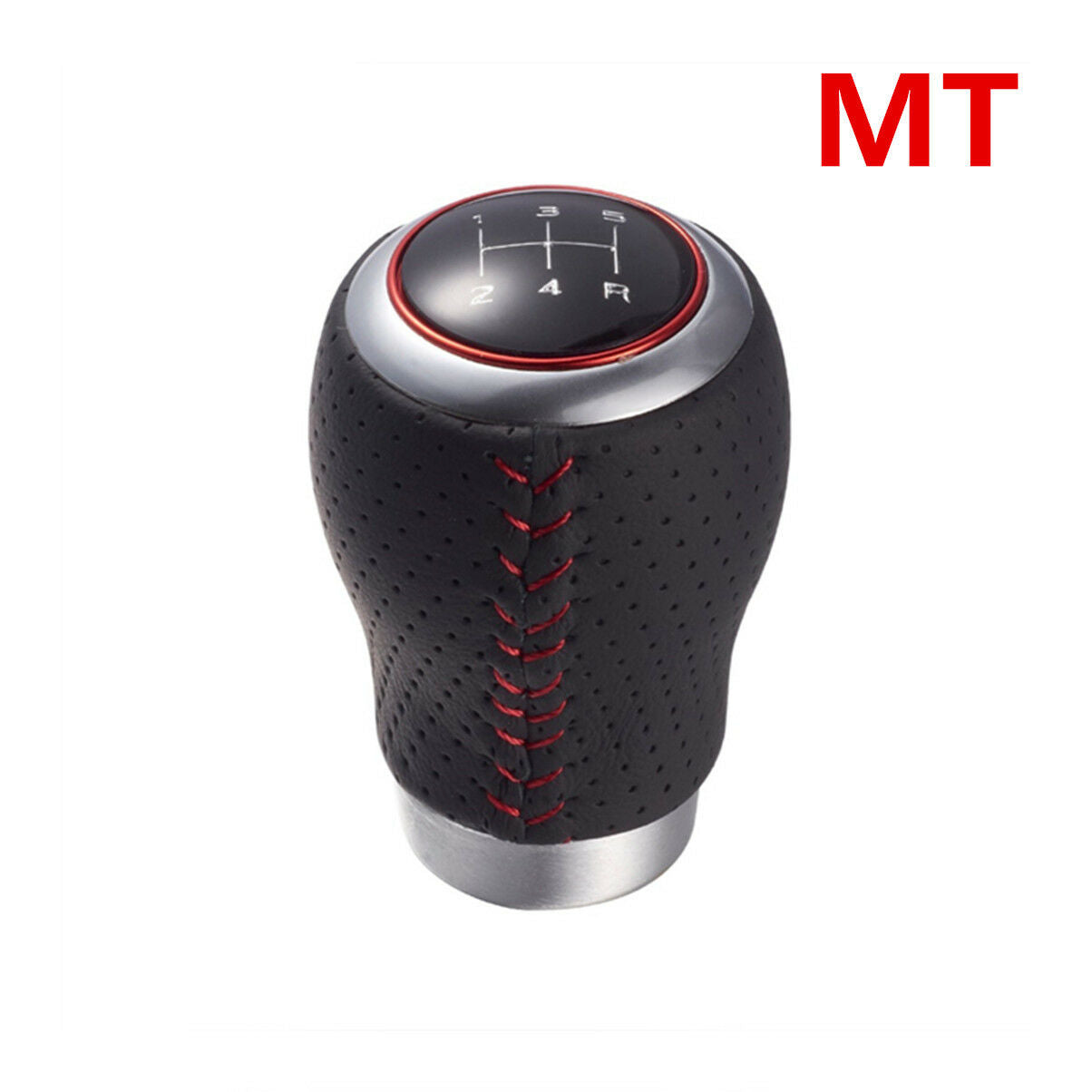 Black Metal 5 Speed Car Gear Shift Knob manual transmission With 3 adapters
