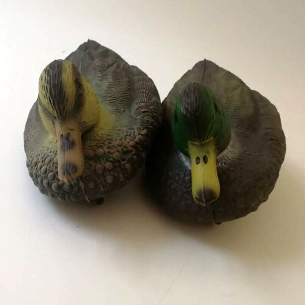 2 Pieces XPE Floating High Simulation Duck Decoy Hunting Decoy Garden Decor