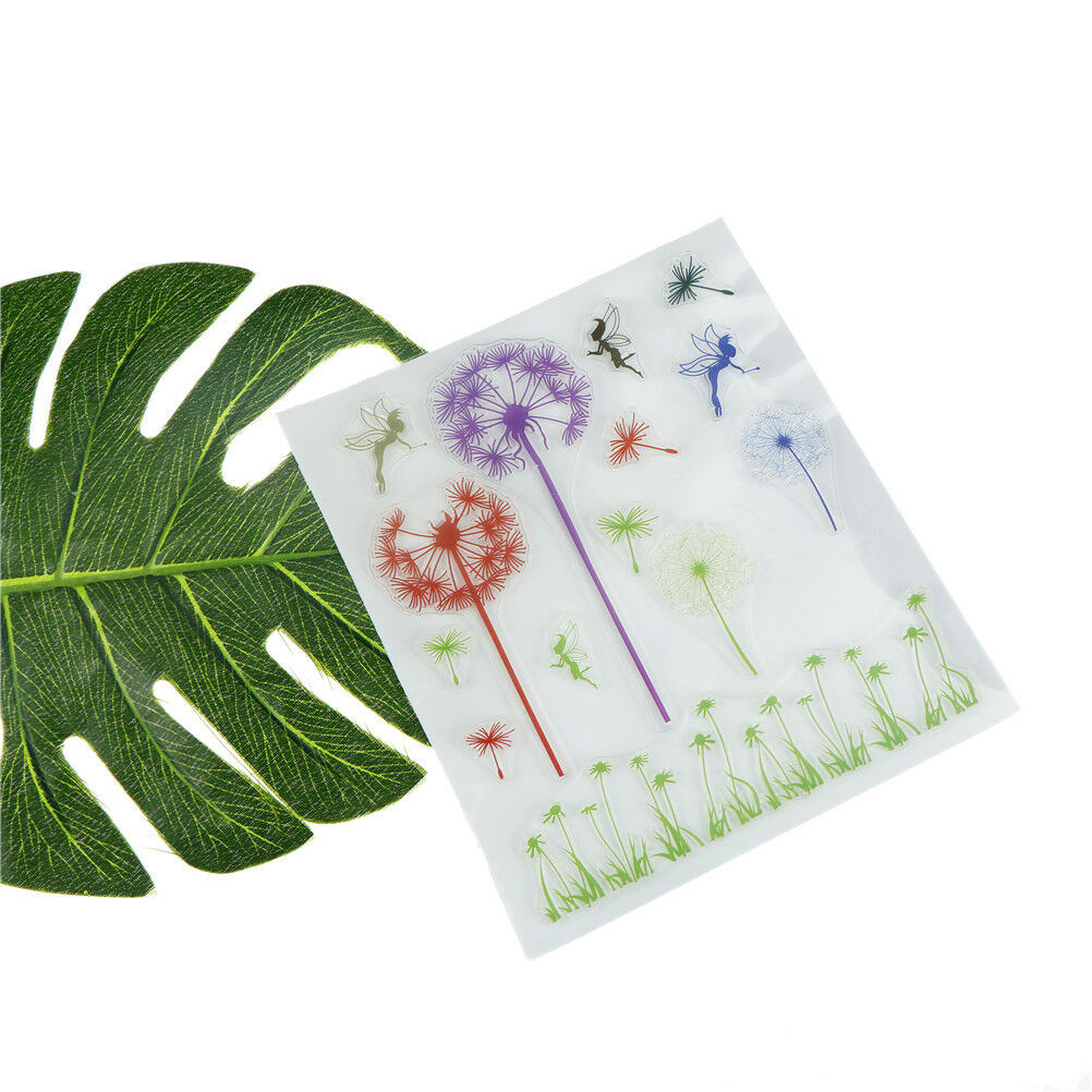 Romantic  Dandelion Grass Clear Stamps Scrapbooking Card Making Album DecorDD