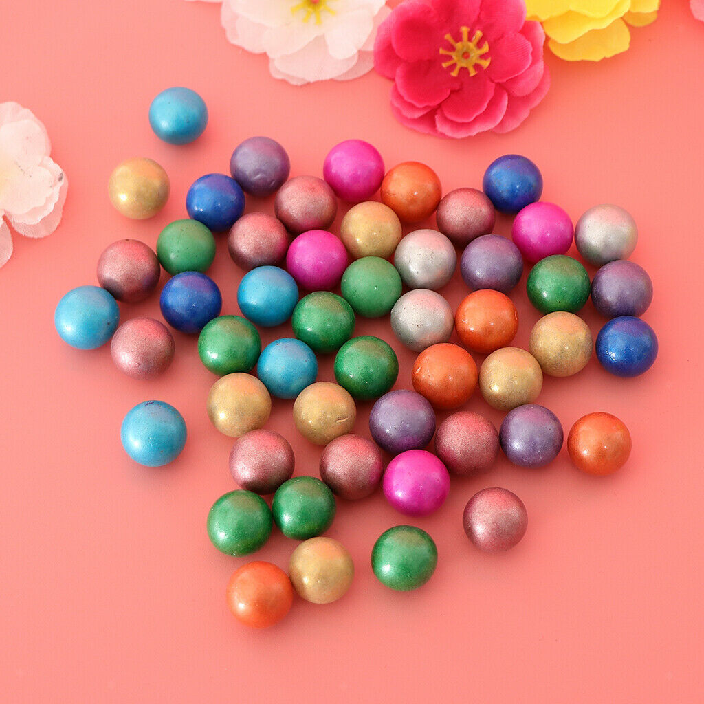 90x 16mm Fun Glass Marbles Balls Run Chinese Checkers Marble Solitaire Toys