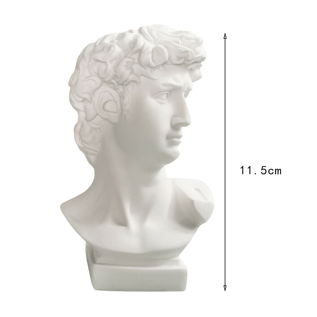 2Pcs Unique David Sculpture Statues Makeup Brush Holder Storage Flower Vase