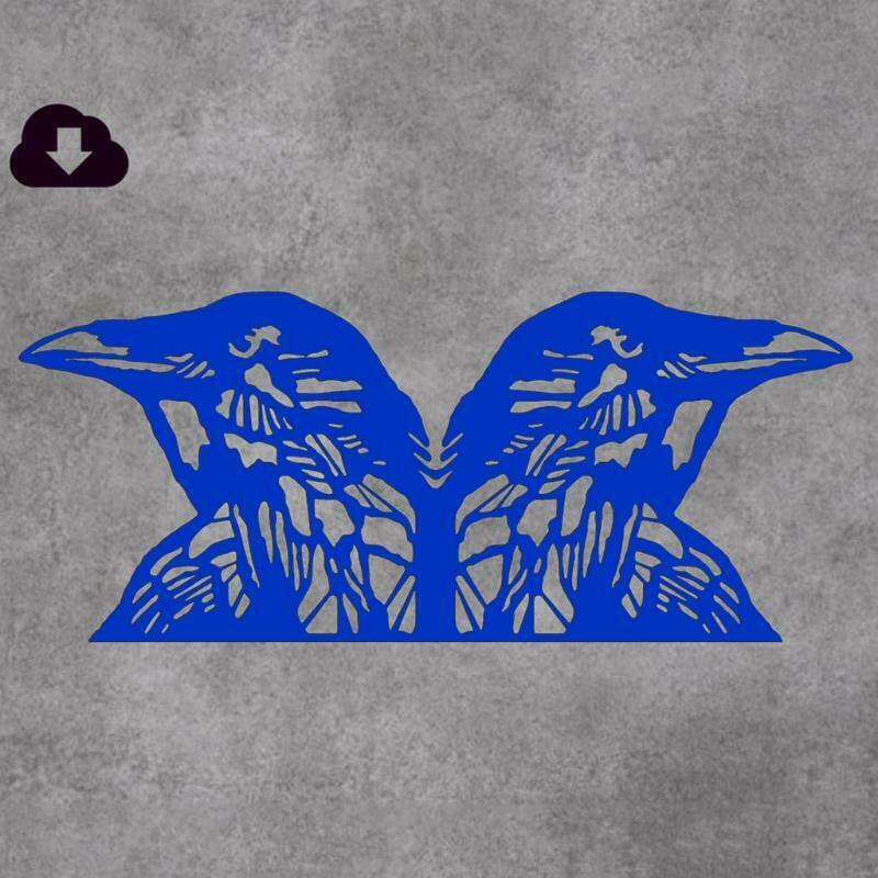 Metal Cutting Die 2 Birds Heads Combination Embossing Puzzle Dies Templates