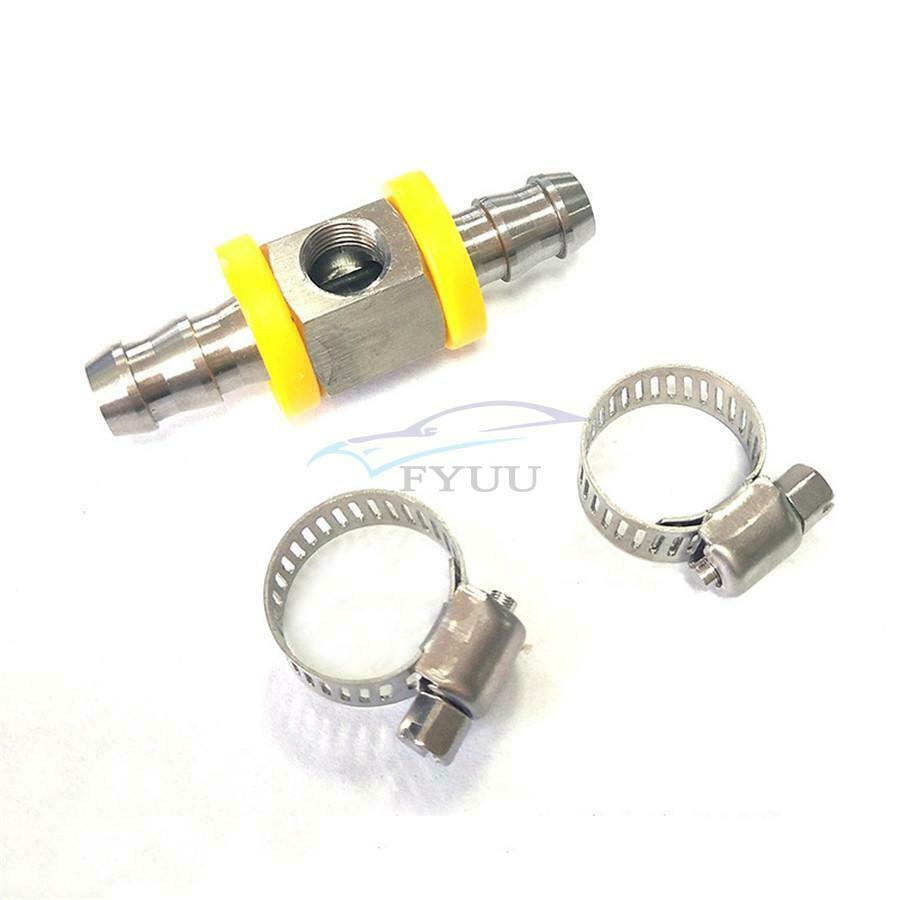 1 Set Universal 3/8â€Fuel Line Fuel Pressure Gauge Sensor T-Fitting Adapter