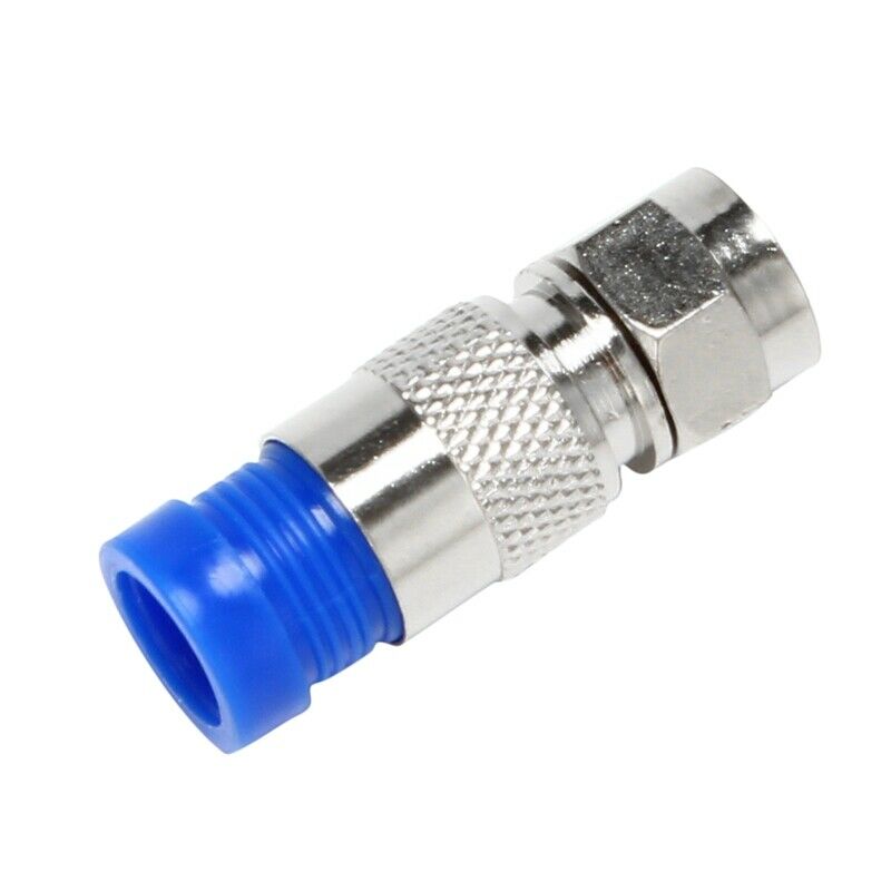 Rg6 F Type Connector Coax Coaxial Compression Fitting 20 Pack (Blue) B3I3I3