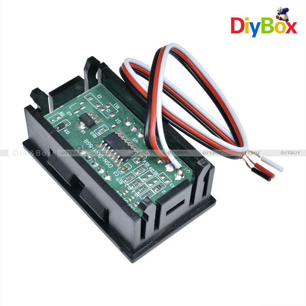Three wire Red LED Panel Meter Mini Digital Voltmeter DC 0V To 99.9V
