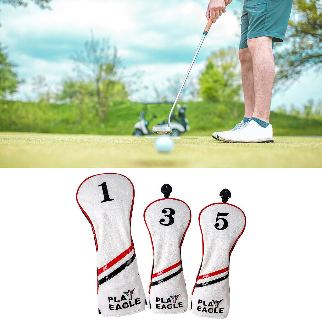 3PC Golf Headgear for Drivers Fairway Wood Embroidery Headgear