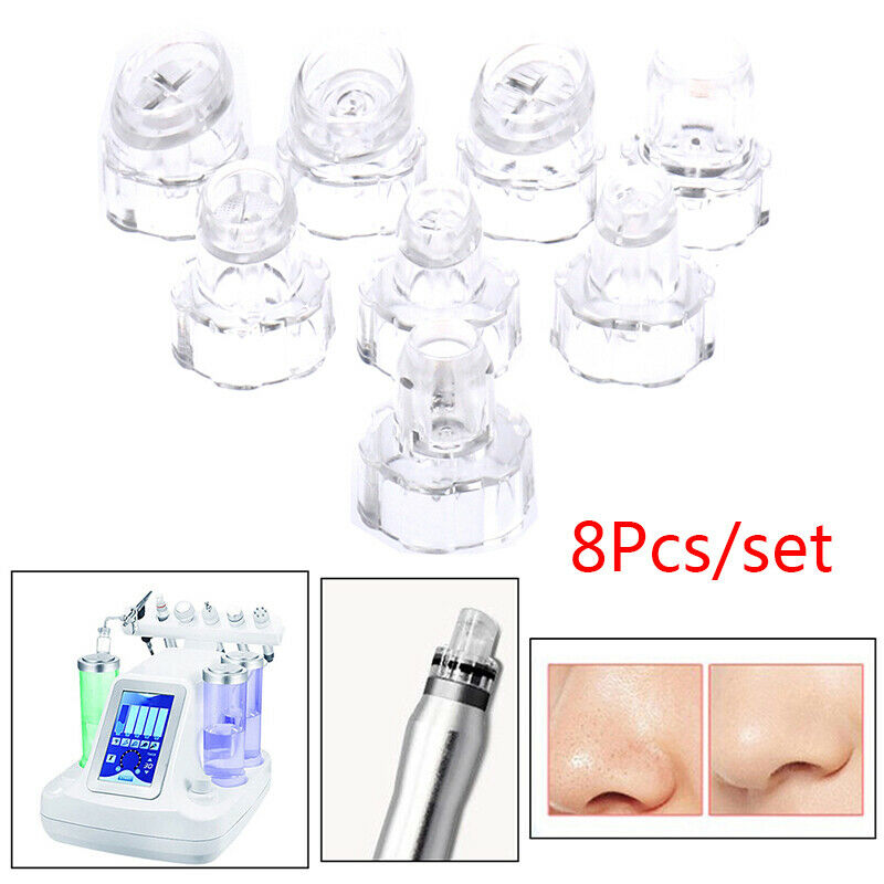 8Pcs Hydra Facial Device Tips Head Replacement For Water Oxygen Skin Clea.l8