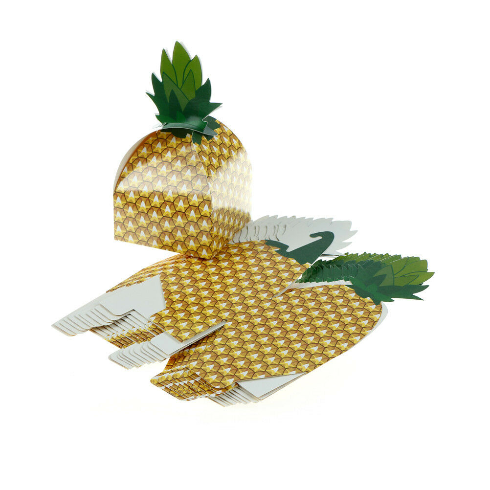 12Xcandy boxes paper pineapple gift bag beach wedding decor party supplies-DD