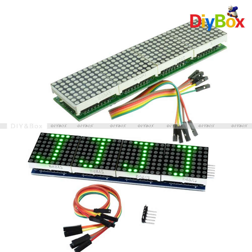 MAX7219 Green LED 4 in 1 Display Dot led Matrix MCU Control Module for Arduino