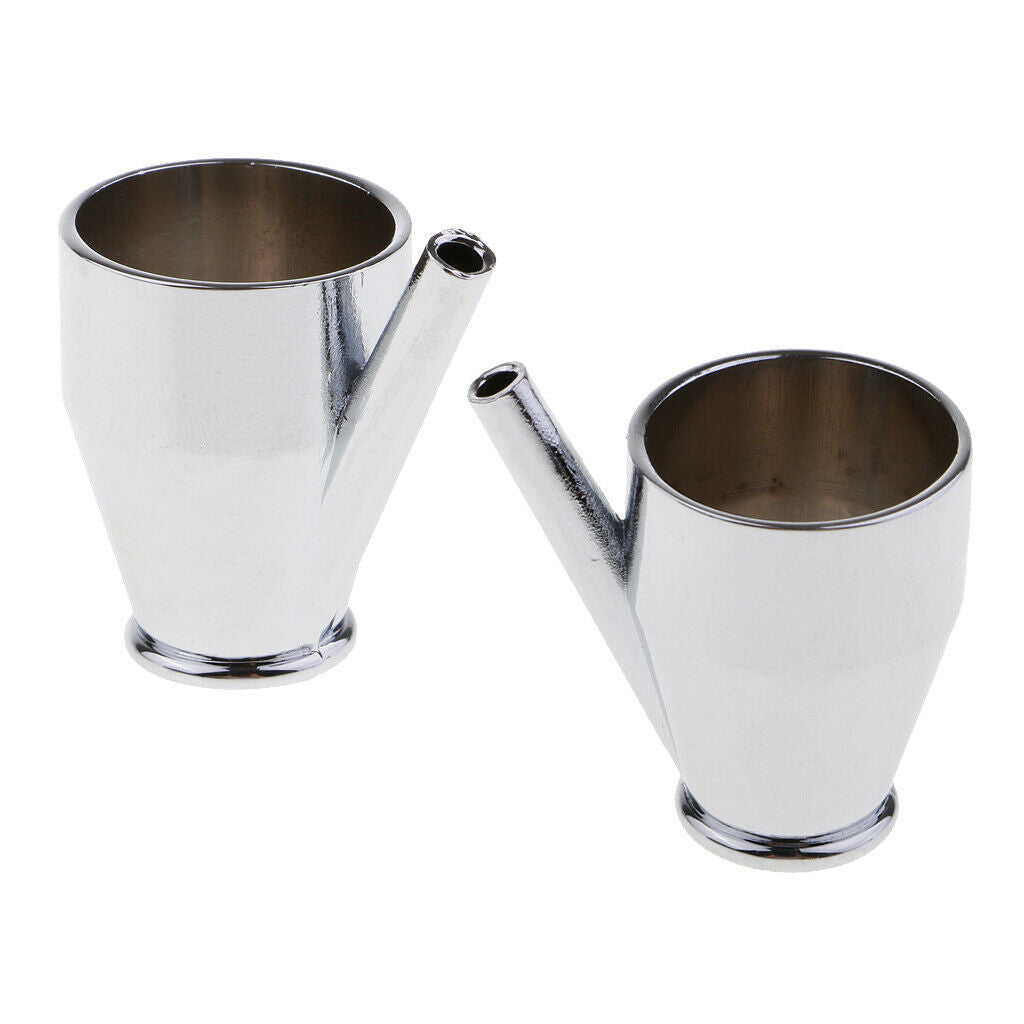 2Pc High Grade Metal Cup For Siphon Feed Airbrush Double Action Airbrushes Parts