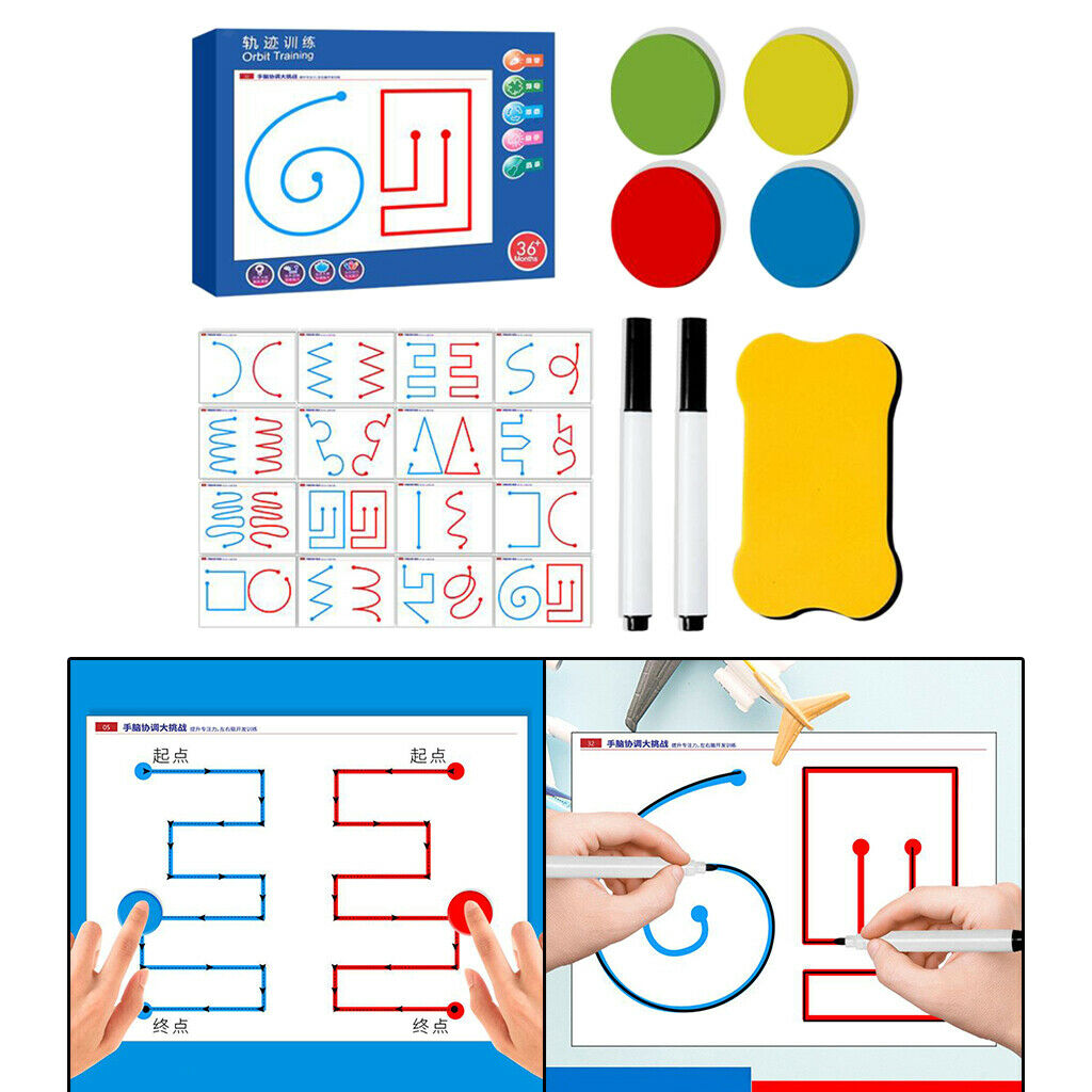Left Right Brain Training Kit  Training Drawing Cards for Prescool Kids
